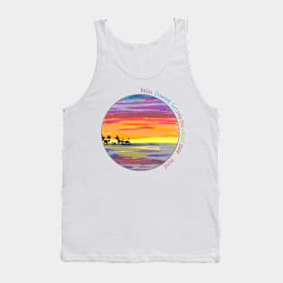 Tropical Island Sunset Tank Top